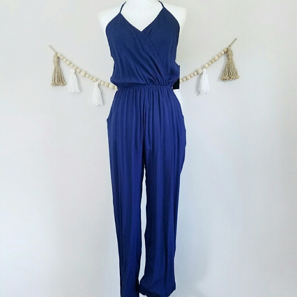 *SOLD* Lulu's Learning to Fly Navy Jumpsuit - Picture 2 of 8
